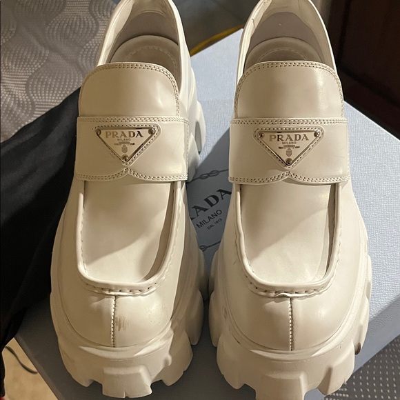 Prada Shoes - Prada Women's white  Loafers